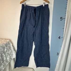 Roundtree & Yorke Dark Blue Plaid Lounge‎ Pants Men's XL